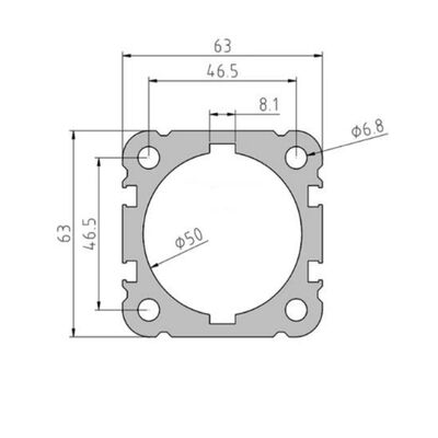 6063 Aluminum Extrusion House for Electric Servo Cylinder