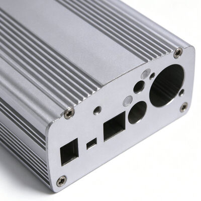6063 Alloy Silvery Anodized Audio Aluminum Heatsink Enclosure Extruded Aluminum Enclosure