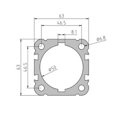 Custom Aluminum Electrical Cylinder Servo Cylinder Extrusion House