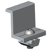 Anodized / Mill เสร็จสิ้น Solar End Clamp สำหรับระบบติดตั้งพลังงานแสงอาทิตย์แบบแบน