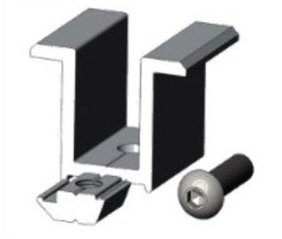 แผ่นยึดแผงโซลาร์เซลล์รุ่น Mid Clamp มีการเคลือบผิวด้วย anodized