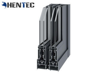 6063 T5 ผงอลูมิเนียมทาสีโปรไฟล์กรอบหน้าต่างสำหรับบานเลื่อนหน้าต่าง
