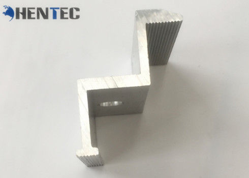 PV End Clamp โปรไฟล์อลูมิเนียมอัดระบบติดตั้งหลังคาพลังงานแสงอาทิตย์ 6063-T5 / 6060-T5