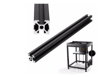สีเงิน / ดำ Anodized อลูมิเนียมรูป T Extrusion โปรไฟล์ผงเคลือบ