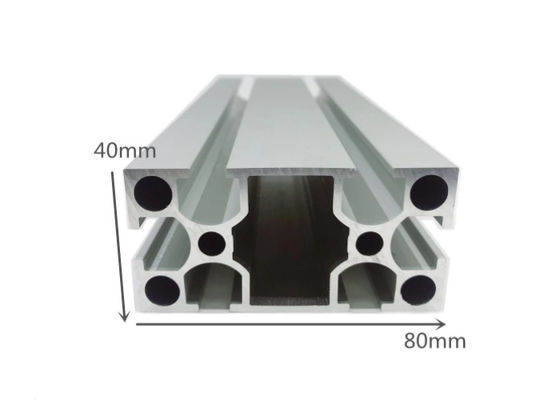 Silvery Anodized T Slotted 6061 Aluminium Extrusion Frame สำหรับโต๊ะทำงาน / โต๊ะทำงาน