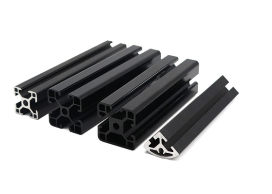 T6 Temper Aluminium Profile System 40X40 สล็อต Anodized Milling Bending Cutting