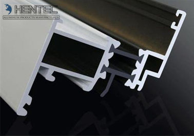Custom Extruded Aluminium Sliding Door Extrusions 6063 - T5 , White Powder Painting